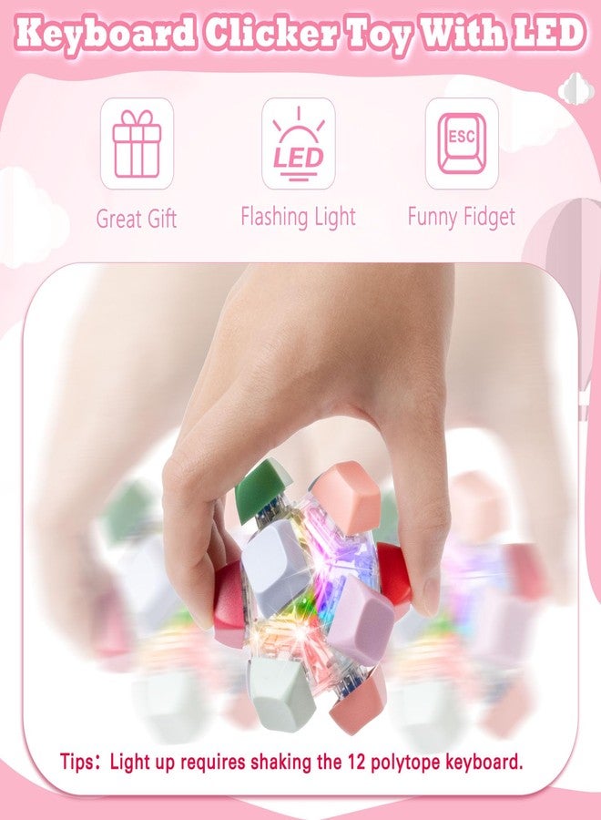 FunisFun Keyboard Fidget Toy for Adults Keyboard Clicker with LED Light Fidget Stress Relief Sensory Toy - Image 3